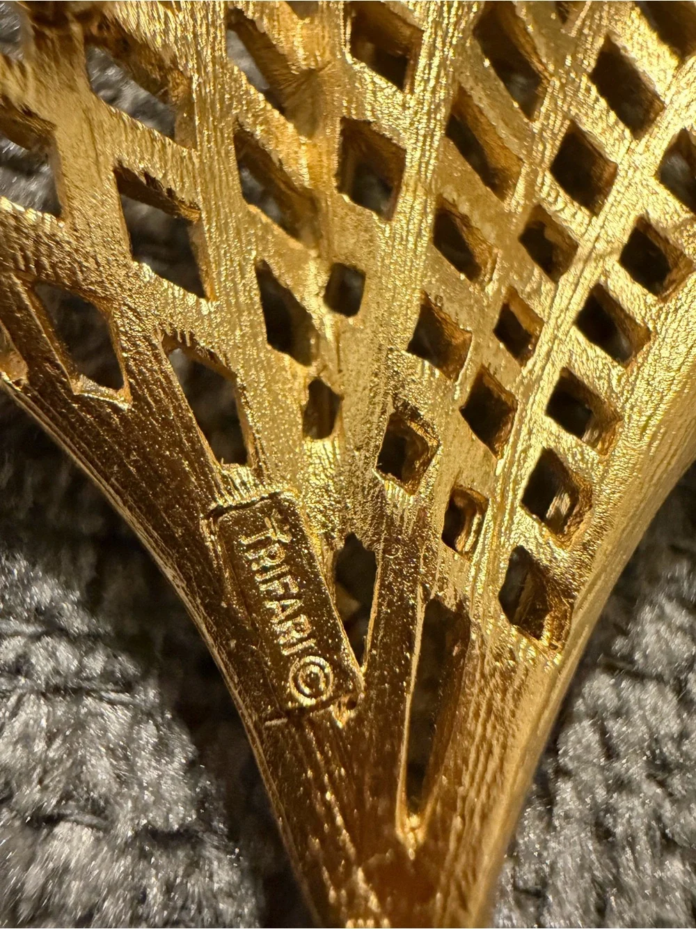 Trifari Gold-Tone Woven Fan Hair Clip